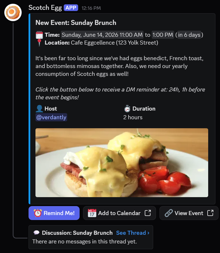Discord Event Reminder Mockup